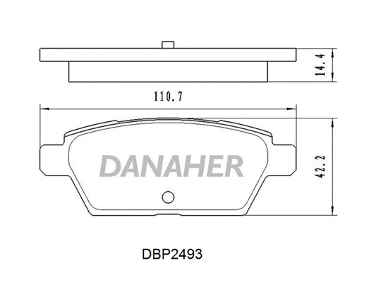 DBP2493 DANAHER Комплект тормозных колодок, дисковый тормоз (фото 1)