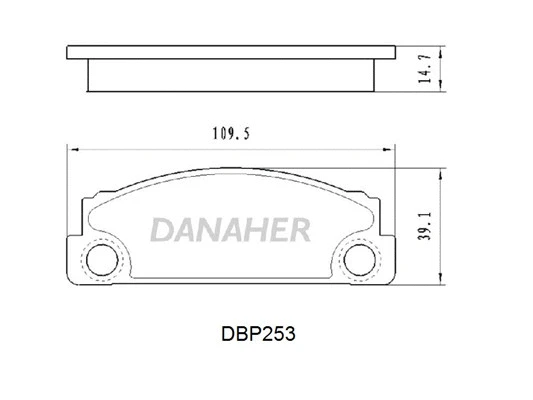 DBP253 DANAHER Комплект тормозных колодок, дисковый тормоз (фото 1)