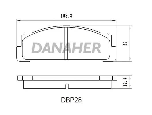 DBP28 DANAHER Комплект тормозных колодок, дисковый тормоз (фото 1)