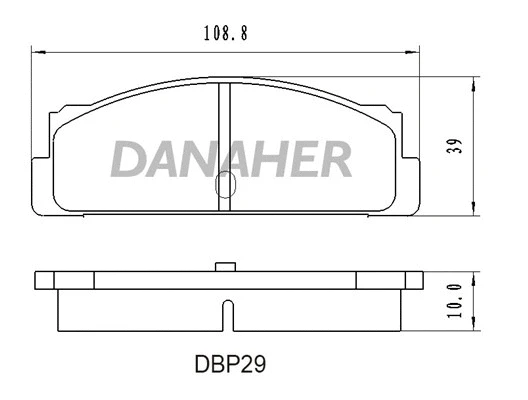 DBP29 DANAHER Комплект тормозных колодок, дисковый тормоз (фото 1)