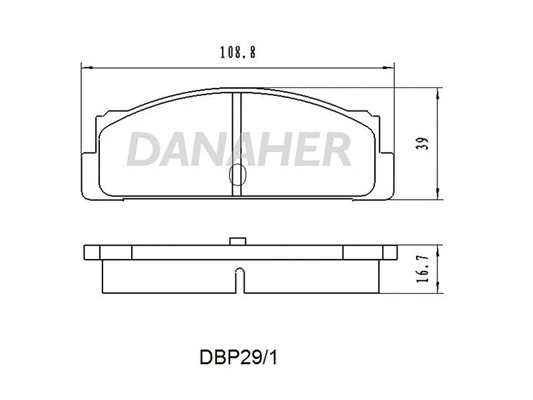 DBP29/1 DANAHER Комплект тормозных колодок, дисковый тормоз (фото 1)