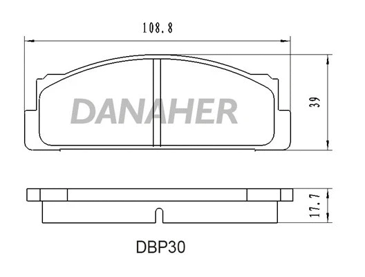 DBP30 DANAHER Комплект тормозных колодок, дисковый тормоз (фото 1)