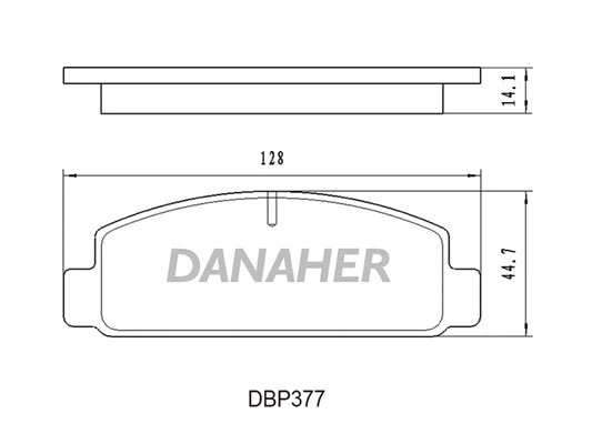 DBP377 DANAHER Комплект тормозных колодок, дисковый тормоз (фото 1)