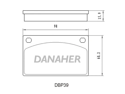 DBP39 DANAHER Комплект тормозных колодок, дисковый тормоз (фото 1)