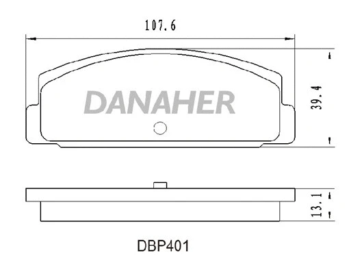 DBP401 DANAHER Комплект тормозных колодок, дисковый тормоз (фото 1)