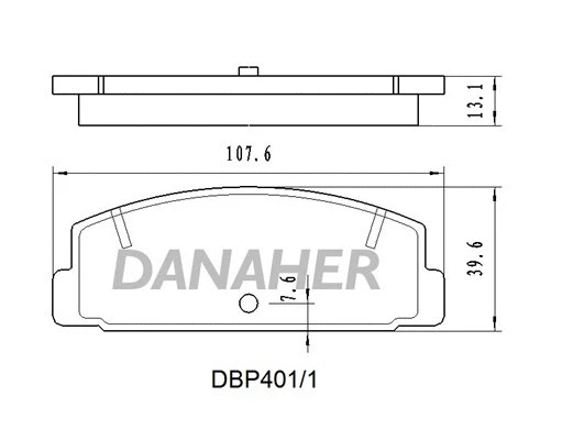 DBP401/1 DANAHER Комплект тормозных колодок, дисковый тормоз (фото 1)