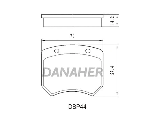 DBP44 DANAHER Комплект тормозных колодок, дисковый тормоз (фото 1)