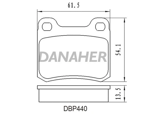 DBP440 DANAHER Комплект тормозных колодок, дисковый тормоз (фото 1)
