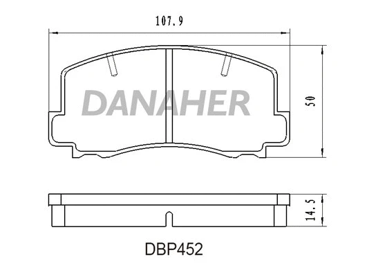 DBP452 DANAHER Комплект тормозных колодок, дисковый тормоз (фото 1)