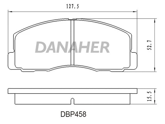 DBP458 DANAHER Комплект тормозных колодок, дисковый тормоз (фото 1)