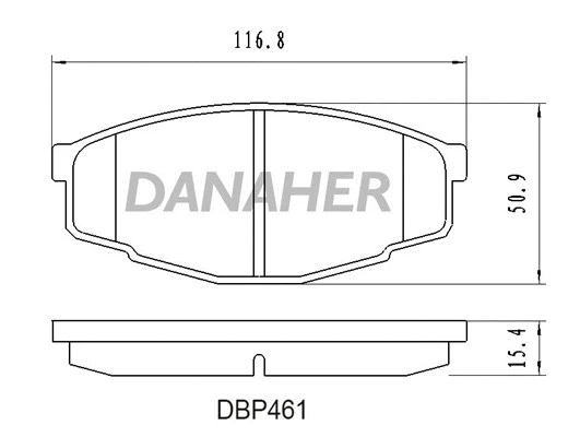 DBP461 DANAHER Комплект тормозных колодок, дисковый тормоз (фото 1)