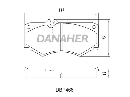 DBP468 DANAHER Комплект тормозных колодок, дисковый тормоз (фото 1)
