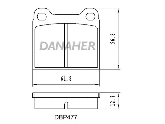 DBP477 DANAHER Комплект тормозных колодок, дисковый тормоз (фото 1)