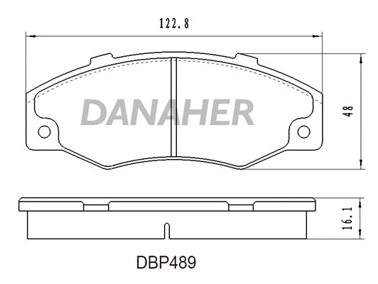 DBP489 DANAHER Комплект тормозных колодок, дисковый тормоз (фото 1)