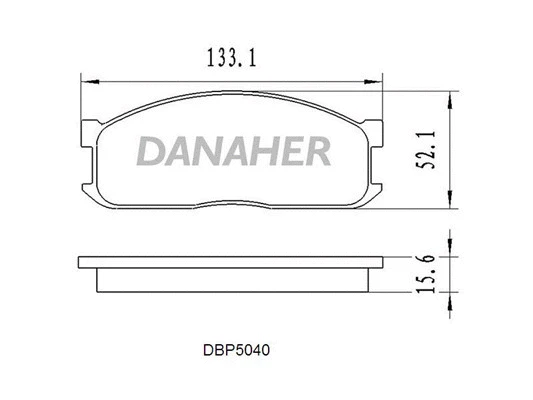 DBP5040 DANAHER Комплект тормозных колодок, дисковый тормоз (фото 1)