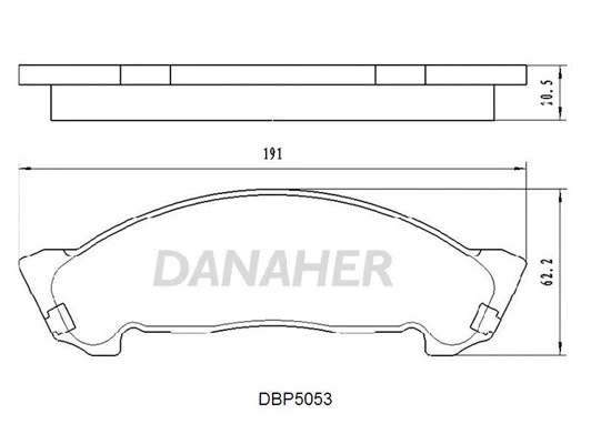 DBP5053 DANAHER Комплект тормозных колодок, дисковый тормоз (фото 1)