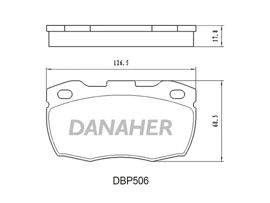 DBP506 DANAHER Комплект тормозных колодок, дисковый тормоз (фото 1)