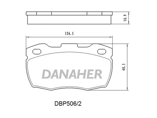 DBP506/2 DANAHER Комплект тормозных колодок, дисковый тормоз (фото 1)