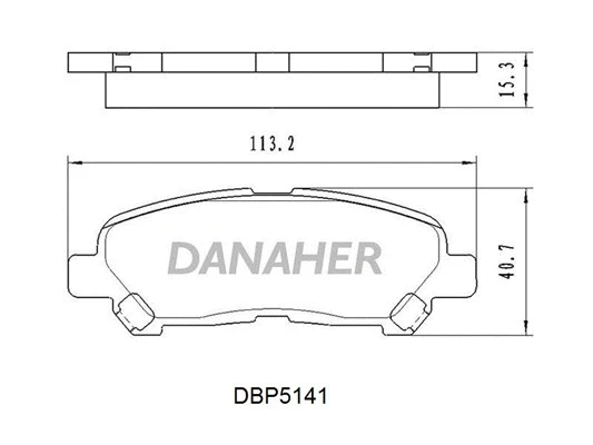 DBP5141 DANAHER Комплект тормозных колодок, дисковый тормоз (фото 1)