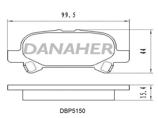 DBP5150 DANAHER Комплект тормозных колодок, дисковый тормоз (фото 1)