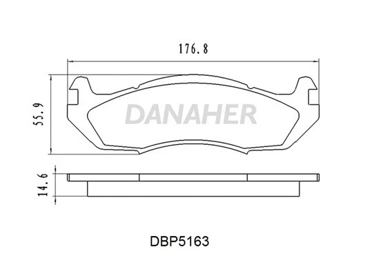 DBP5163 DANAHER Комплект тормозных колодок, дисковый тормоз (фото 1)