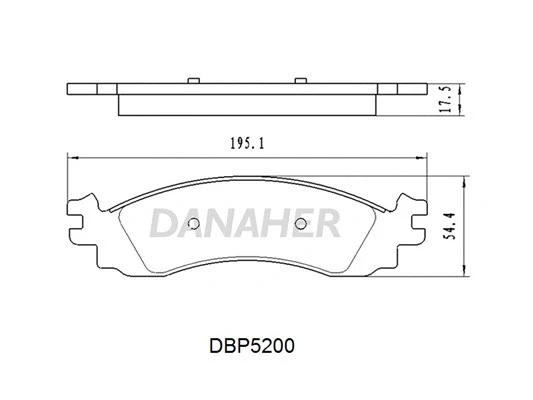 DBP5200 DANAHER Комплект тормозных колодок, дисковый тормоз (фото 1)