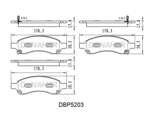 DBP5203 DANAHER Комплект тормозных колодок, дисковый тормоз (фото 1)