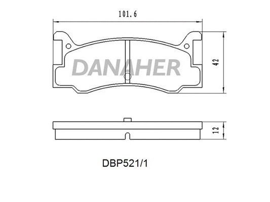 DBP521/1 DANAHER Комплект тормозных колодок, дисковый тормоз (фото 1)