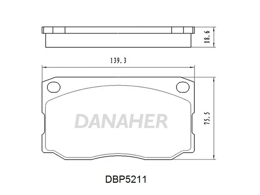 DBP521/1 DANAHER Комплект тормозных колодок, дисковый тормоз (фото 2)