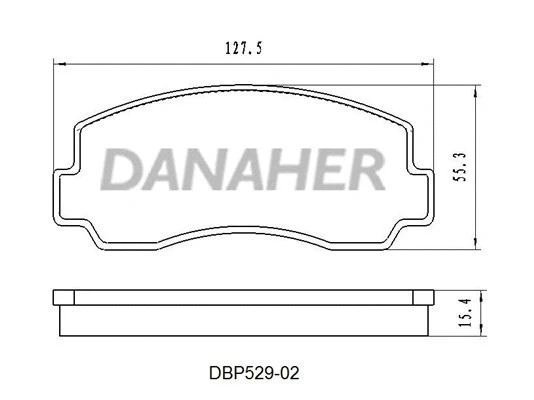 DBP529-02 DANAHER Комплект тормозных колодок, дисковый тормоз (фото 1)