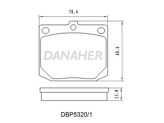 DBP5320/1 DANAHER Комплект тормозных колодок, дисковый тормоз (фото 1)