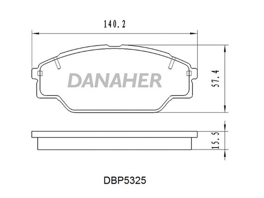 DBP5325 DANAHER Комплект тормозных колодок, дисковый тормоз (фото 1)