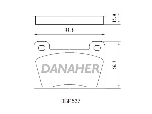 DBP537 DANAHER Комплект тормозных колодок, дисковый тормоз (фото 1)