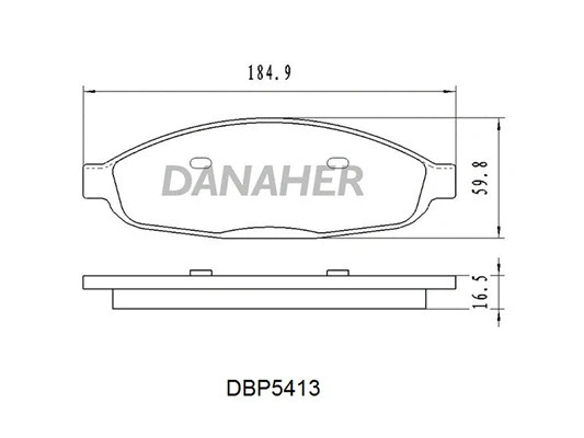 DBP5413 DANAHER Комплект тормозных колодок, дисковый тормоз (фото 1)