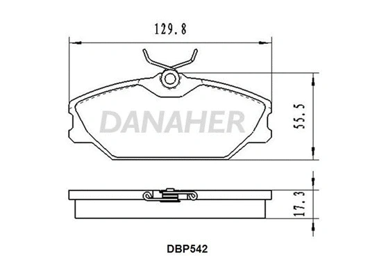DBP542 DANAHER Комплект тормозных колодок, дисковый тормоз (фото 1)