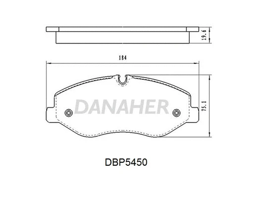 DBP5450 DANAHER Комплект тормозных колодок, дисковый тормоз (фото 1)
