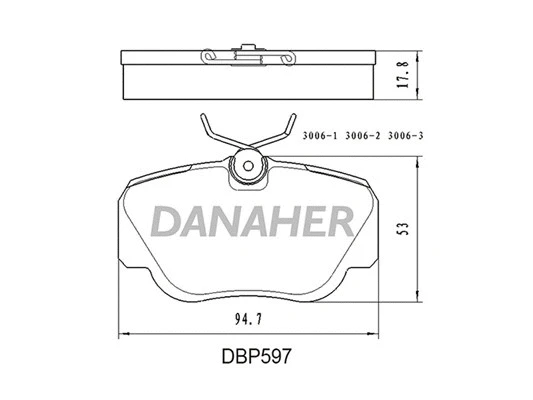 DBP597 DANAHER Комплект тормозных колодок, дисковый тормоз (фото 1)