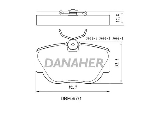 DBP597/1 DANAHER Комплект тормозных колодок, дисковый тормоз (фото 1)