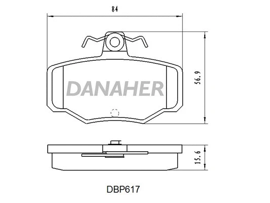 DBP617 DANAHER Комплект тормозных колодок, дисковый тормоз (фото 1)