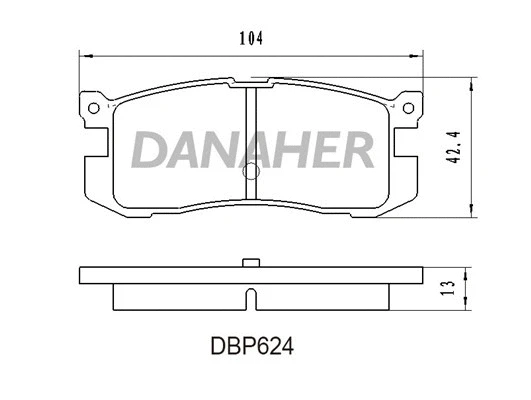 DBP624 DANAHER Комплект тормозных колодок, дисковый тормоз (фото 1)