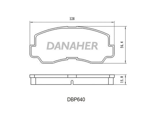 DBP640 DANAHER Комплект тормозных колодок, дисковый тормоз (фото 1)