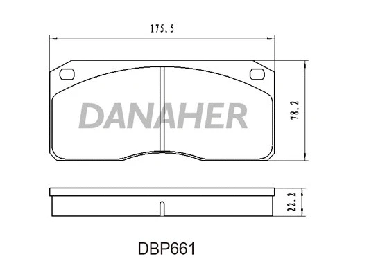 DBP661 DANAHER Комплект тормозных колодок, дисковый тормоз (фото 1)