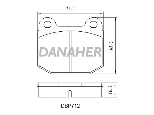 DBP712 DANAHER Комплект тормозных колодок, дисковый тормоз (фото 1)