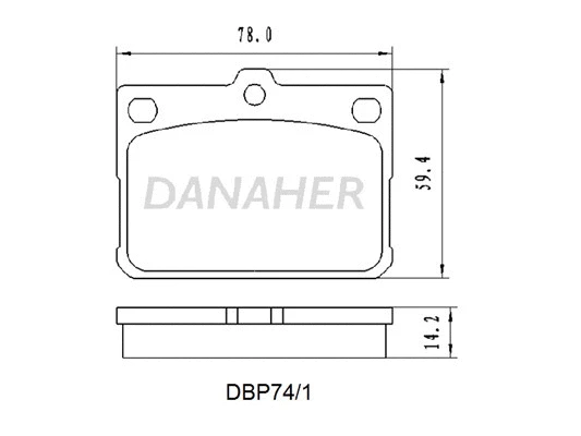 DBP74/1 DANAHER Комплект тормозных колодок, дисковый тормоз (фото 1)