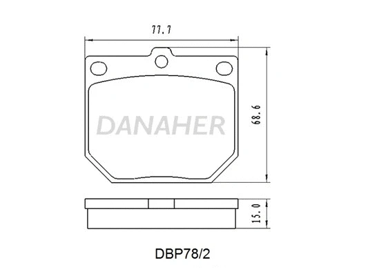DBP78/2 DANAHER Комплект тормозных колодок, дисковый тормоз (фото 1)