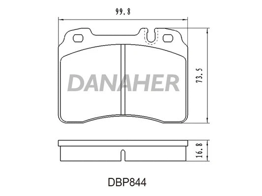 DBP844 DANAHER Комплект тормозных колодок, дисковый тормоз (фото 1)