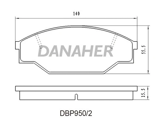 DBP950/2 DANAHER Комплект тормозных колодок, дисковый тормоз (фото 1)