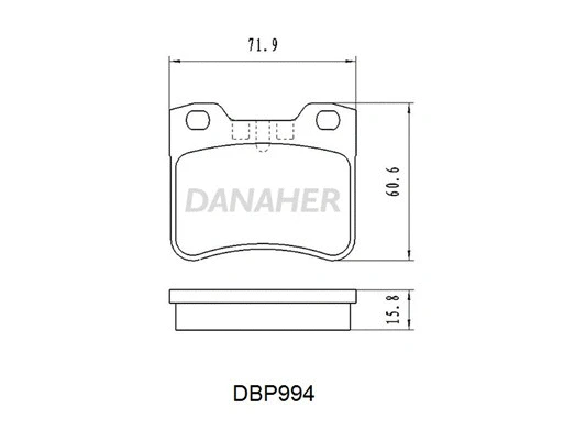 DBP994 DANAHER Комплект тормозных колодок, дисковый тормоз (фото 1)