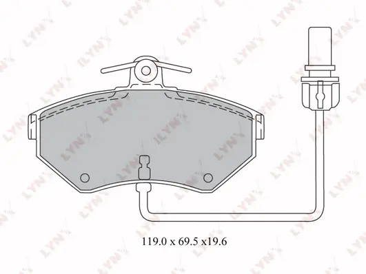 BD-1215 LYNXAUTO Комплект тормозных колодок, дисковый тормоз (фото 1)