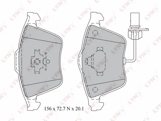 BD-1217 LYNXAUTO Комплект тормозных колодок, дисковый тормоз (фото 1)